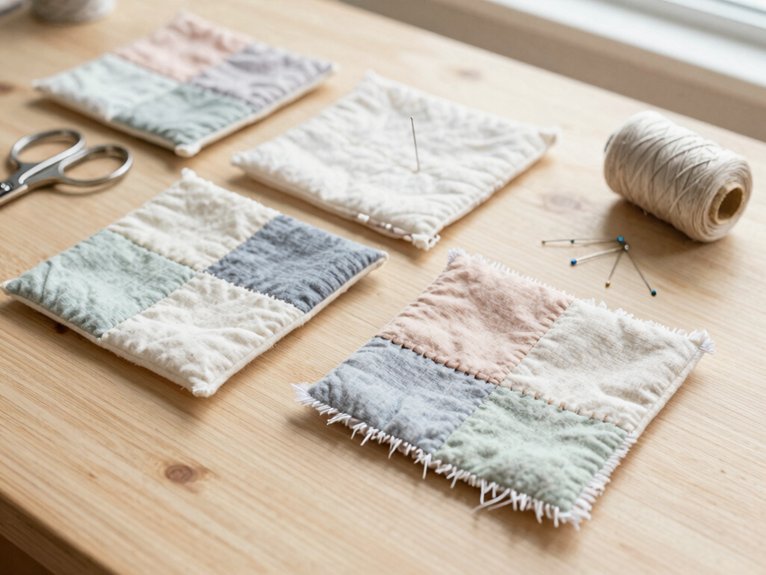 13 Hand Sewing Projects That Are Easy and Perfect for Beginners 9 patchwork coaster sewing tutorial
