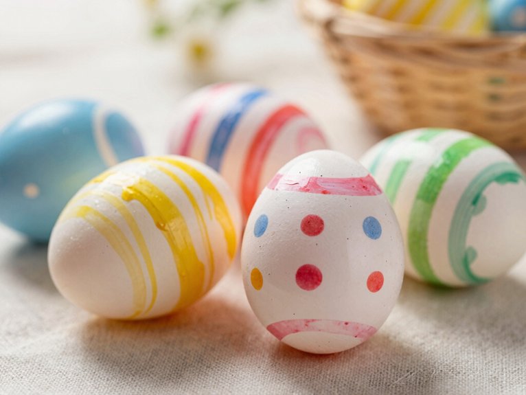 Egg Painting Ideas That Are Creative and Fun 3 plastic egg splatter painting fun