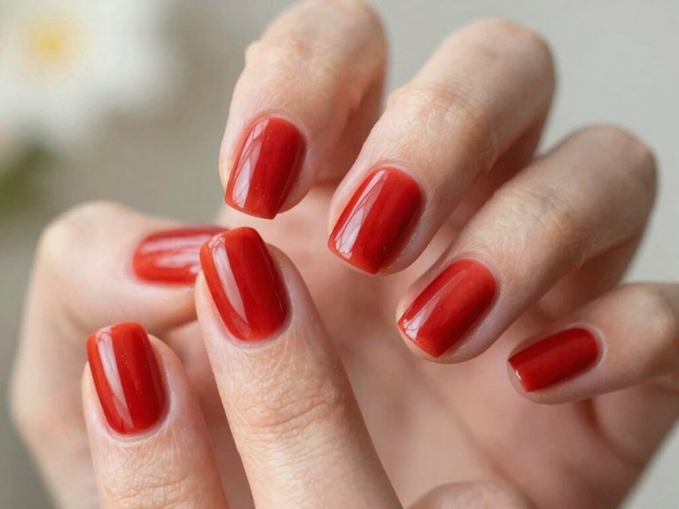 April Nails That Feel Fresh and On-Trend 16 playful tomato red spring nails