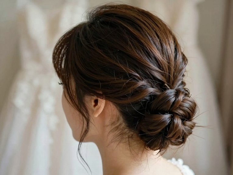 Wedding Guest Hairstyles That Look Elegant and Effortless 9 polished midi knot drama