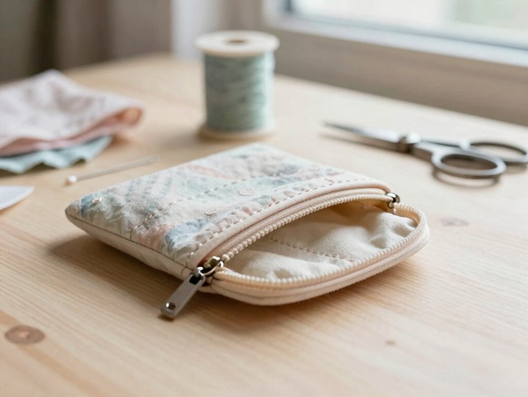 quick beginner zipper coin pouch