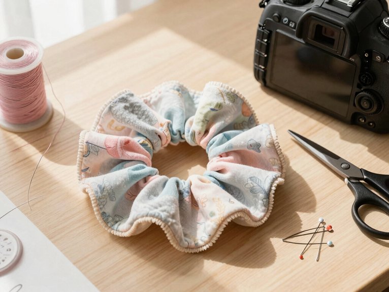 quick handmade hair friendly scrunchie