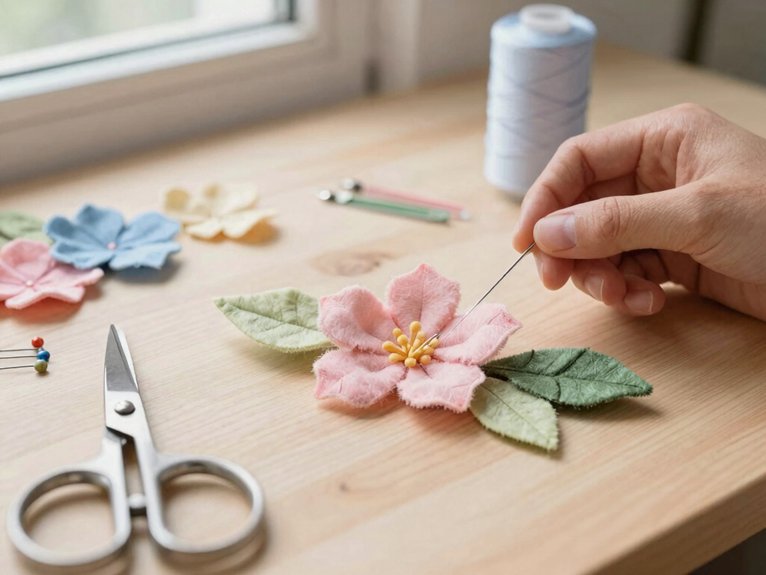 13 Hand Sewing Projects That Are Easy and Perfect for Beginners 12 quick scrap fabric flower projects