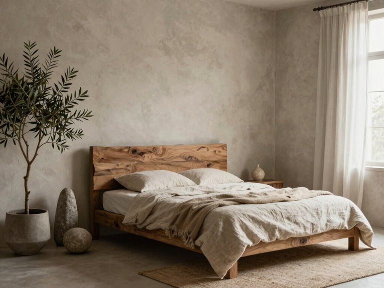 13 Modern Wabi-Sabi Bedroom Ideas for a Calm and Natural Space 13 reclaimed wood handmade natural accents