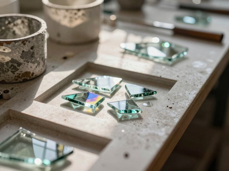 Broken Glass Crafts That Turn Pieces Into Art 4 rinse dry glue cure
