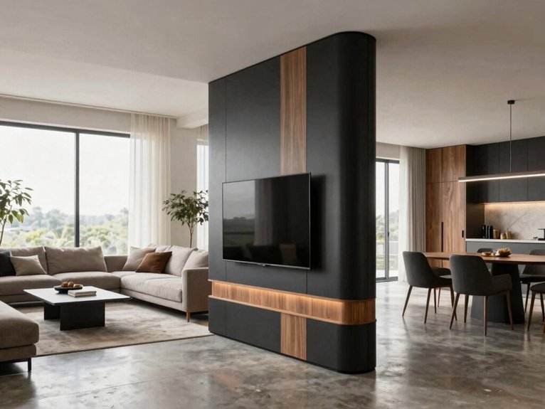 rotating tv column with cable management