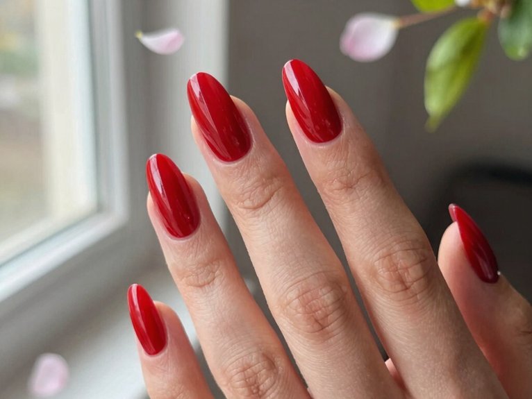 Fresh Ways to Style Red Nails for Spring 26 ruby red chrome statement nails
