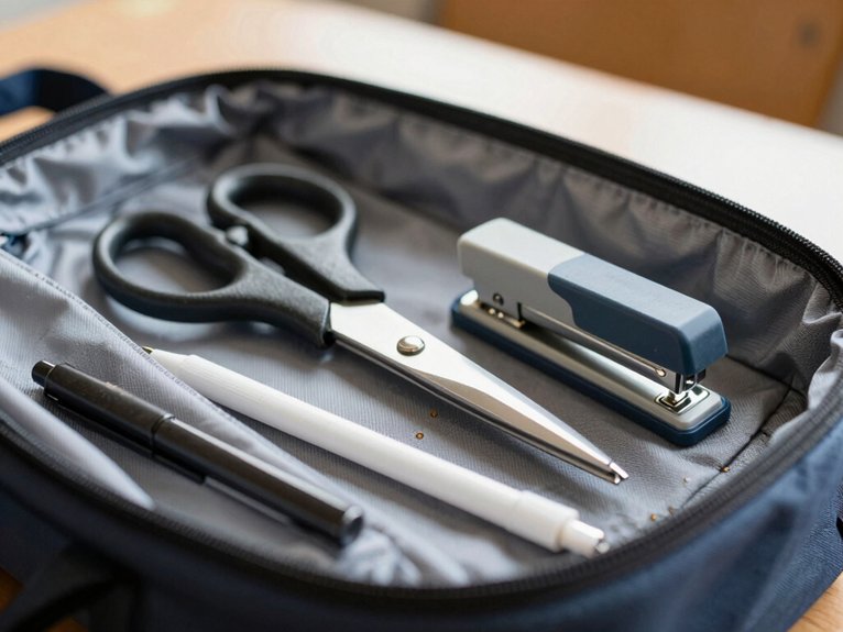 scissors and stapler for dorm