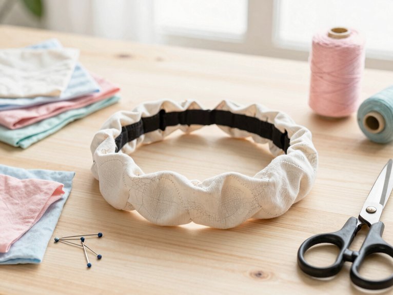 scrap fabric elasticized twirled headbands