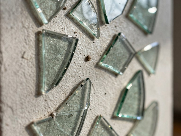 Broken Glass Crafts That Turn Pieces Into Art 6 shiny glass mosaic wall frame
