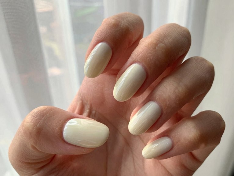 short almond oval spring nails