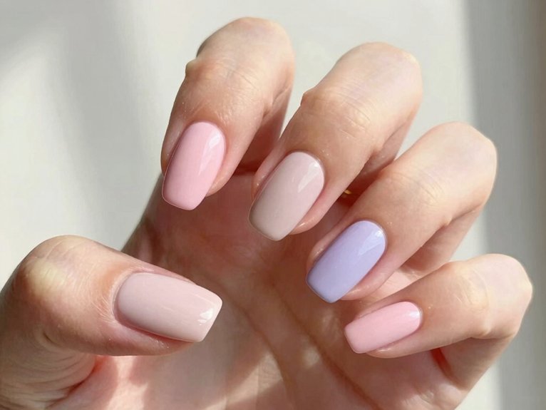 short solid spring nail color