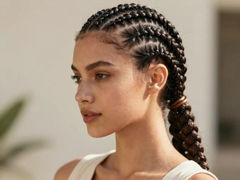Fulani Braid Inspo That Looks Stylish and Timeless 16 side part color fulani braids