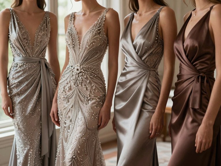 Black Tie Wedding Guest Dresses That Feel Sophisticated 9 silver floor length metallic elegance