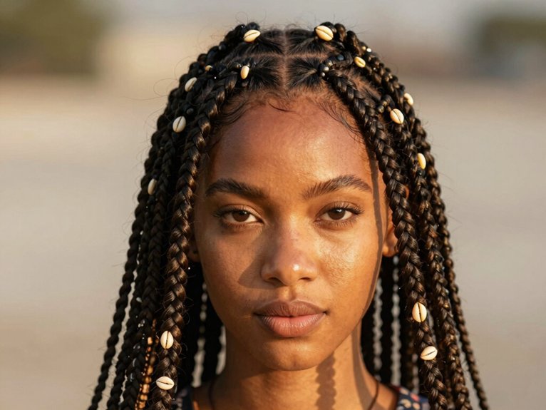 Fulani Braid Inspo That Looks Stylish and Timeless 26 simple center part fulani braids