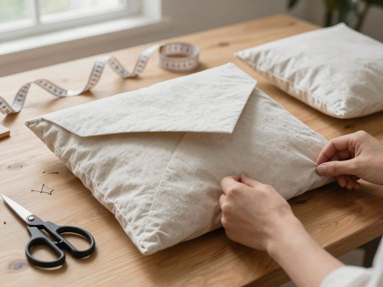 simple cotton envelope pillow cover