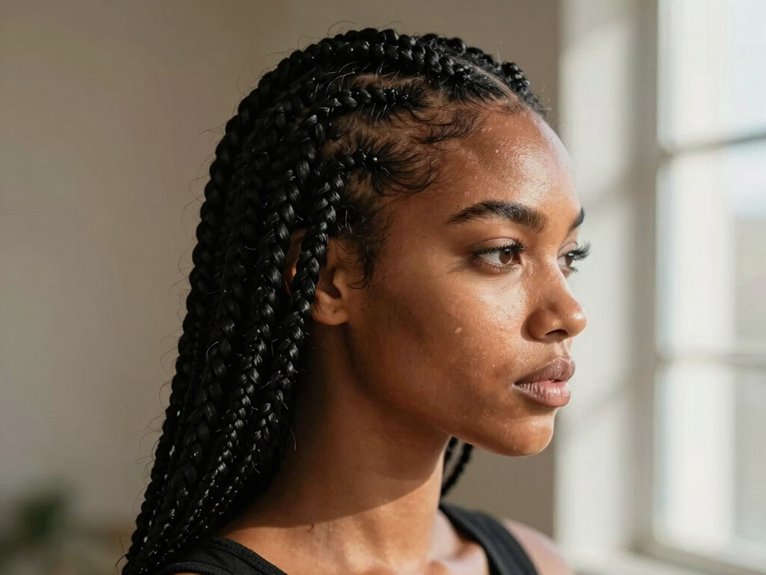 Fulani Braid Inspo That Looks Modern and Timeless 13 sleek y2k straight back braids