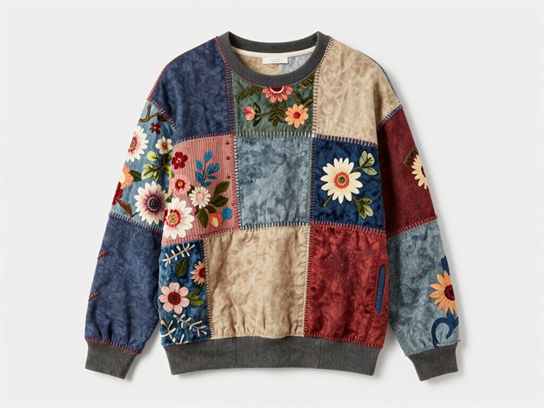 small florals stitched pockets