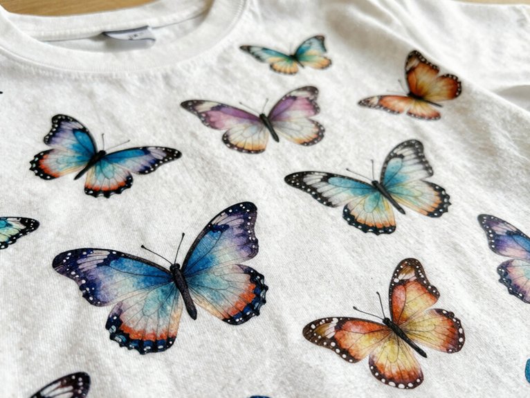 T Shirt Painting Ideas That Turn Basics Into Art 9 soft layered pastel butterfly wings