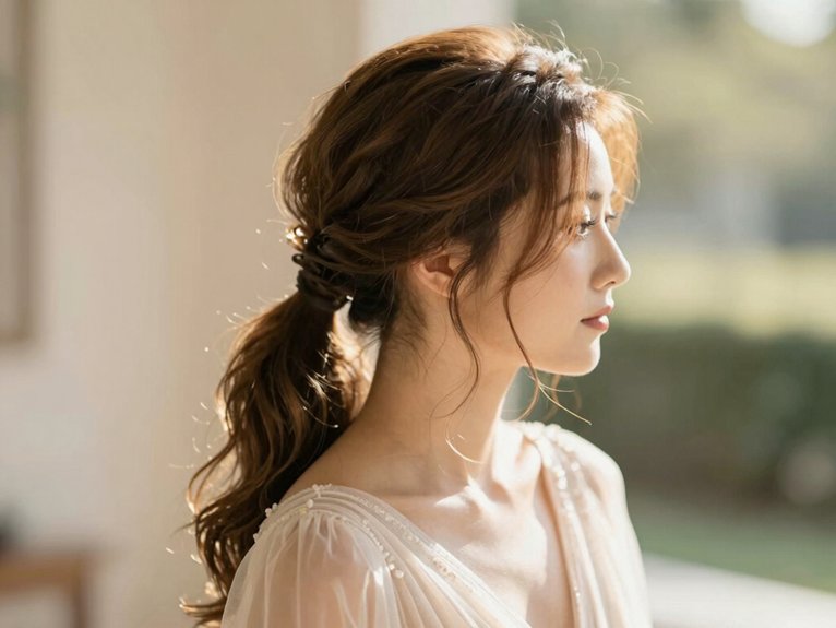 Wedding Guest Hairstyles That Look Elegant and Effortless 5 soft loose low ponytail