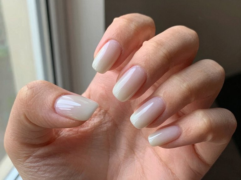 Neutral Spring Nails That Always Look Effortless 3 soft milky white short nails