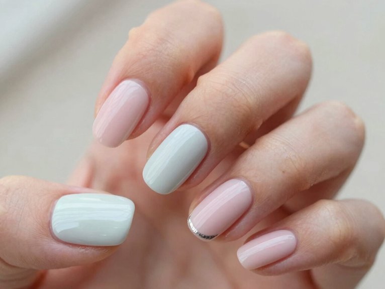 Solid Color Spring Nails That Look Clean and Chic 24 soft pastel chrome spring nails