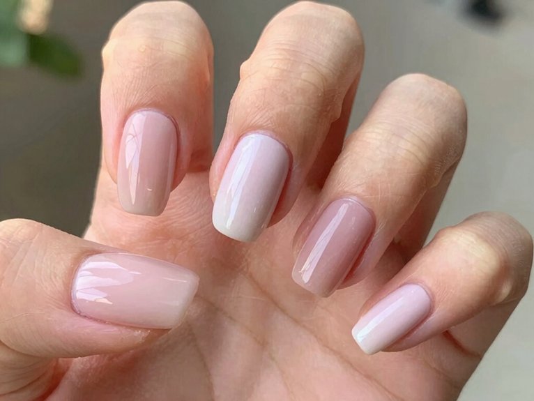 soft pastel oval spring nails