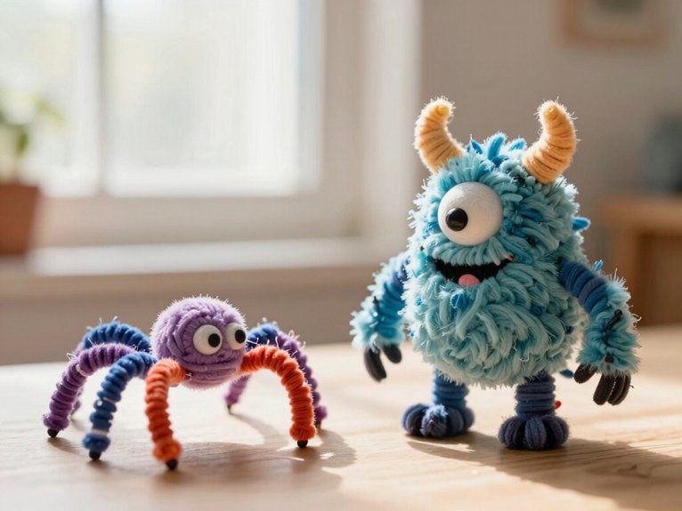 Pipe Cleaner Crafts That Are Fun and Surprisingly Creative 15 spooky cute pipe cleaner puppets