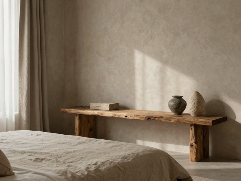 13 Modern Wabi-Sabi Bedroom Ideas for a Calm and Natural Space 9 stone ceramic kintsugi accents