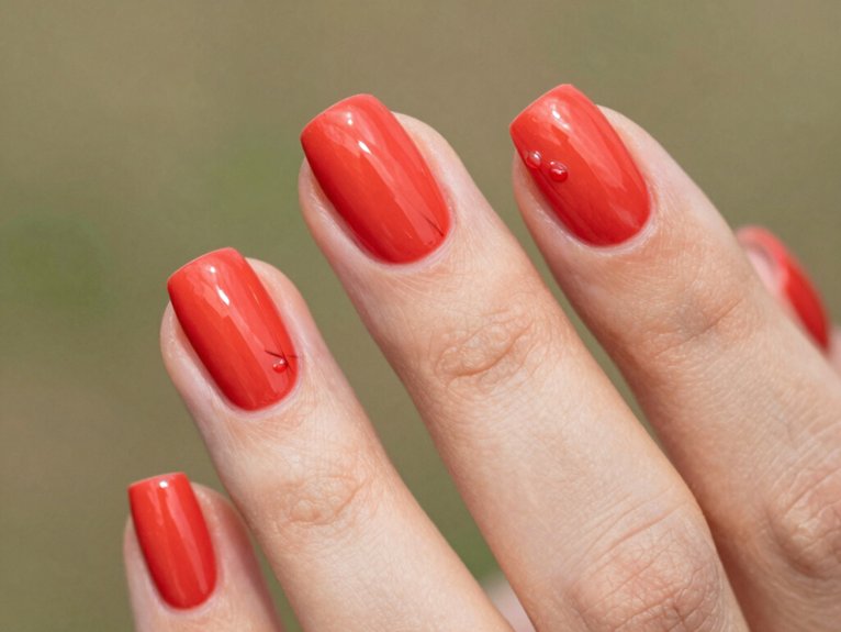 Red Spring Nails That Feel Bright and Seasonal 4 sunny coral red spring nails