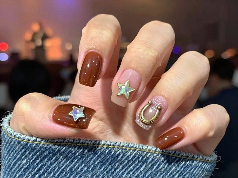 Country Concert Nails That Feel Bold and Fun 19 tasteful one charm accent
