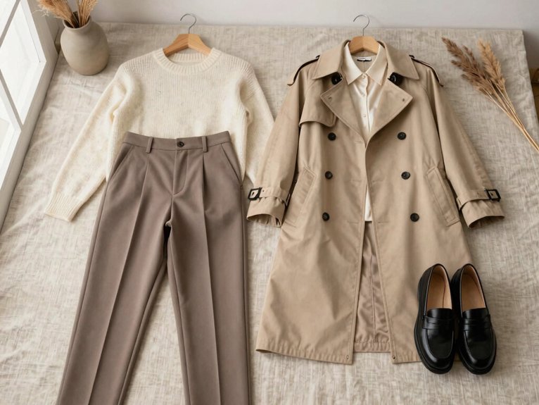 13 Sustainable Fashion Aesthetic Ideas for a Timeless and Conscious Style 1 timeless neutral minimalist capsule wardrobe
