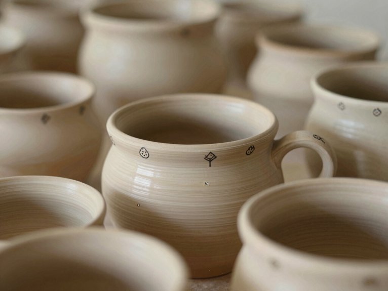 Hand Painted Pottery Ideas That Feel Personal and Artistic 6 tiny symbols personalize your pot