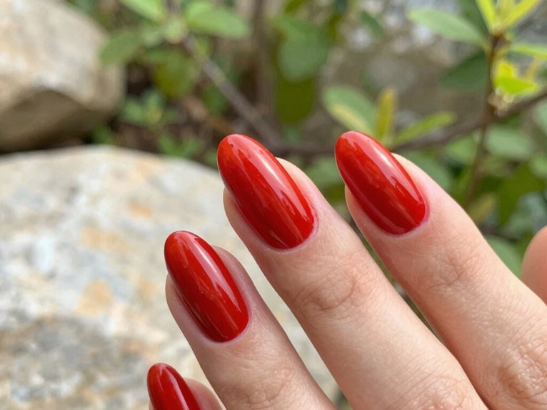 Red Spring Nails That Feel Bright and Seasonal 14 tomato red glossy coffin nails