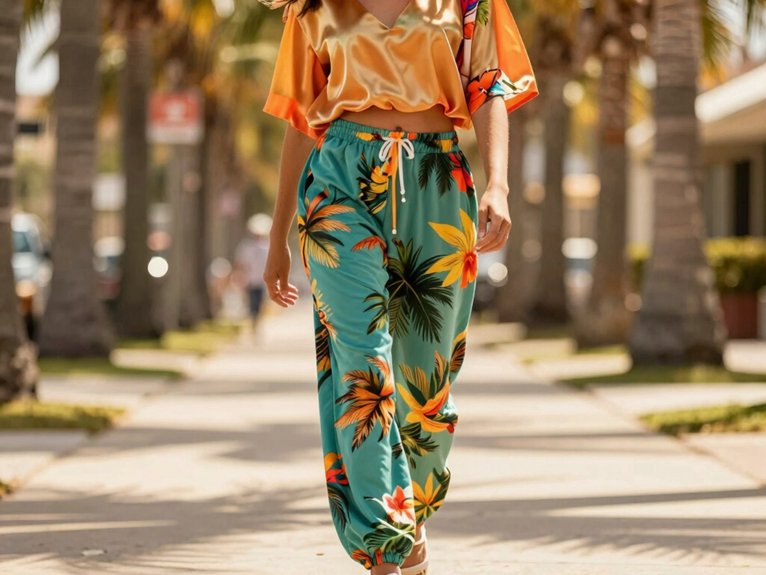 Tropical Y2K Outfits That Bring Bold Summer Vibes 18 tropical y2k graphic sweatpants