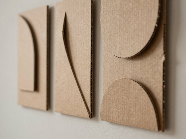 Cardboard Crafts Decoration Ideas That Look Surprisingly Stylish 3 twine hung painted cardboard art