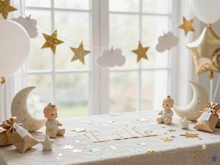 Baby Shower Theme Decorations That Feel Thoughtful and Cute 2 twinkle star sky balloon decor