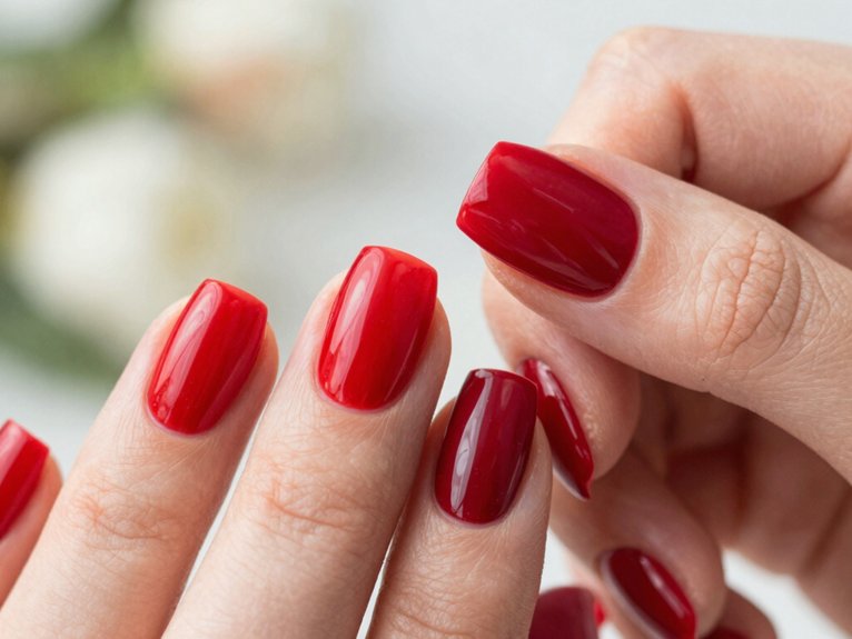 Red Spring Nails That Feel Bright and Seasonal 19 two tone red neon edge nails