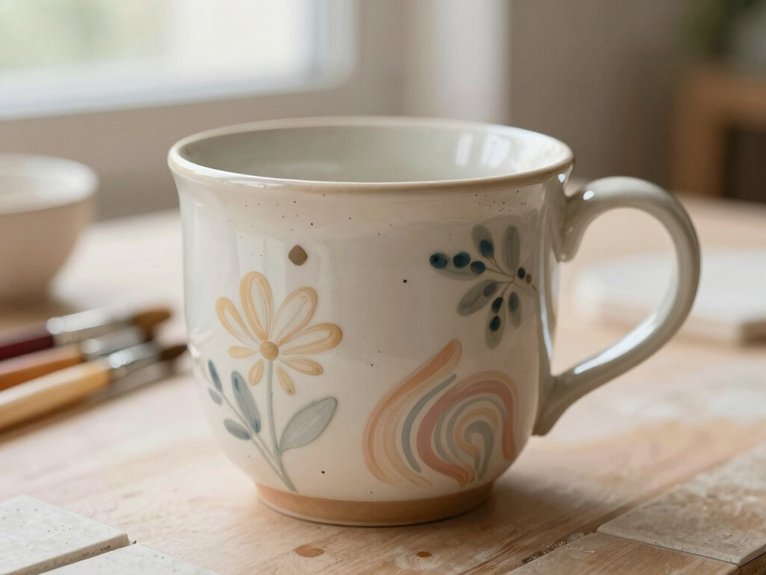 Ceramic Painting Ideas That Are Easy and Aesthetic 19 wait between color layers