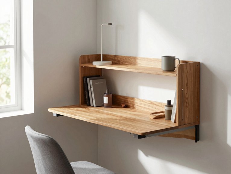 12 Small Home Office Corner Ideas That Maximize Every Inch 4 wall mounted fold down desk