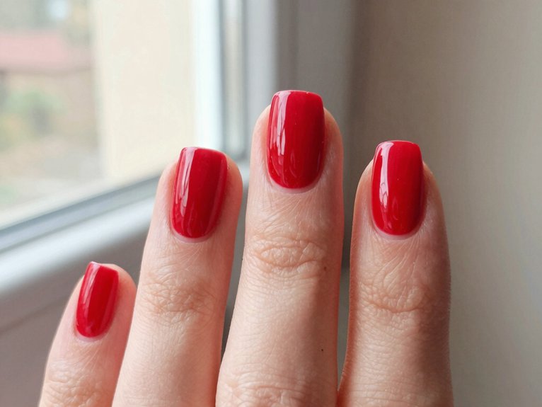 Red Spring Nails That Feel Bright and Seasonal 2 warm cherry reds for spring
