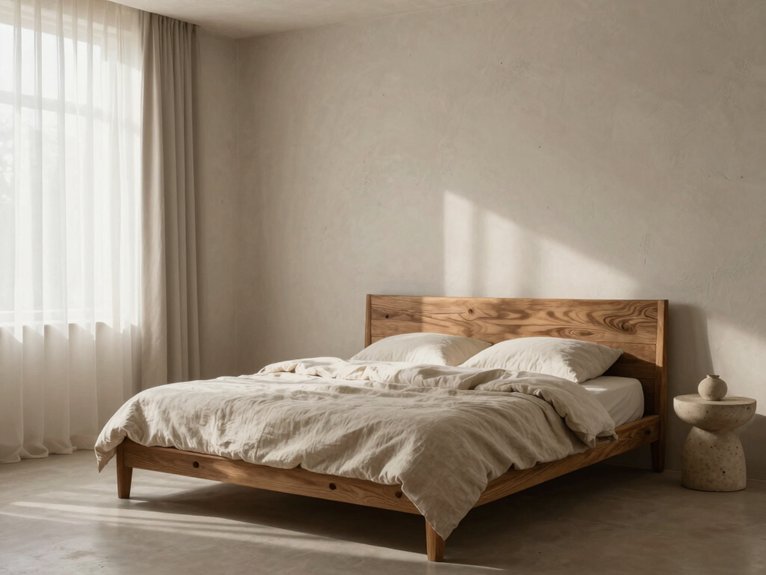 13 Modern Wabi-Sabi Bedroom Ideas for a Calm and Natural Space 6 warm filtered cozy ambient lighting