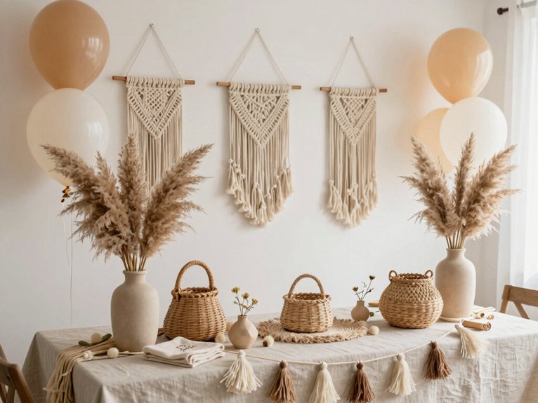 Baby Shower Theme Decorations That Feel Thoughtful and Cute 10 warm neutral boho baby shower decor