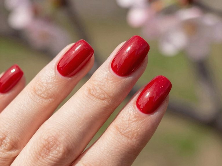 Red Spring Nails That Feel Bright and Seasonal 32 warm reds with spring whites