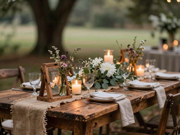 Rustic Wedding Decor Ideas That Feel Warm and Romantic 1 warm rustic wood wedding decor