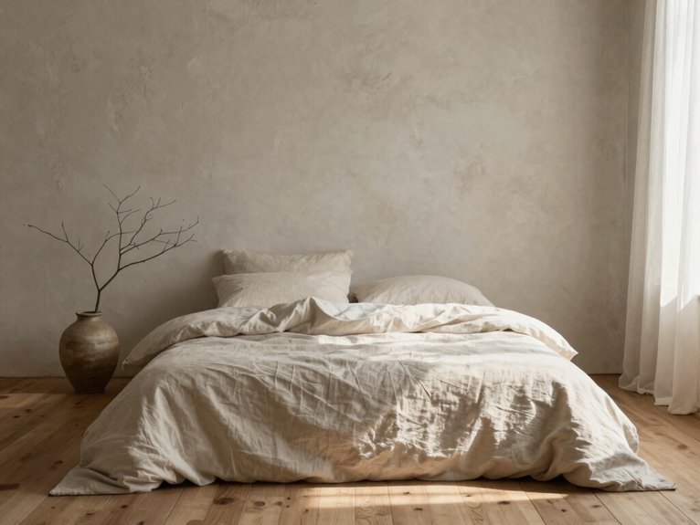 12 Minimalist Wabi-Sabi Bedroom Design Ideas for a Calm and Intentional Space 3 washed european flax linen