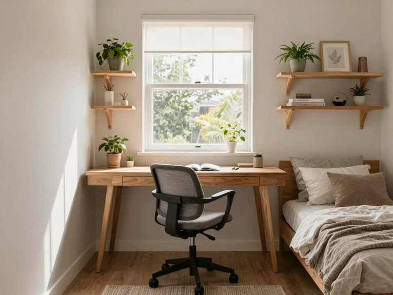 window side 24 inch ergonomic setup