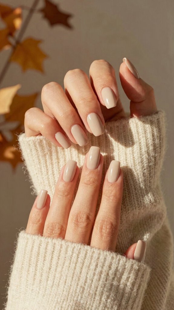 Neutral Nail Colors That Feel Perfect for Early Fall 6 beige cashmere nude sheer