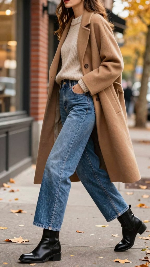 Jeans Outfit Ideas With Boots You’ll Wear All Fall Long 2 belted jeans with ankle boots