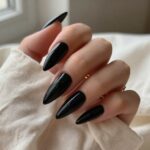 black stiletto statement nails